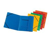 Herlitz A4 3-Flap File with Elastics - Assorted Colours (10 Pieces) 10 assorted