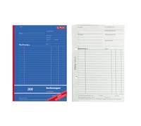 Herlitz A4 888420 compte Livre 306, 2 x 40 feuilles autocopiant