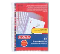 Herlitz A4 Premium Punched Pocket - Clear (50 Pieces)