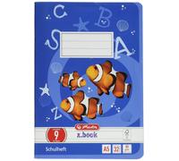 Herlitz A5 Line Style 09, Wood- Paper Ruled and Margin 80 g/m², 32 Sheets White