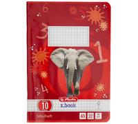 Herlitz A5 Lineatur 10 Wood- Paper with Margins 80 g/m², 32 Sheets White Ruling