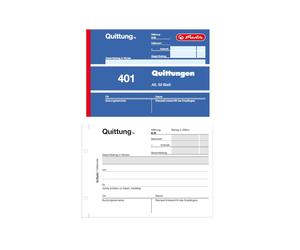 Herlitz A6 Receipt Pad A6 quer