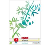 herlitz Arbeitsblock GREENline DIN A4 50 Blatt Lineatur 2