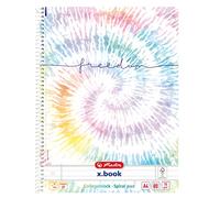 herlitz Batic Freedom Bloc de notes à spirales ligné Format 27 Format A4 80 feuilles