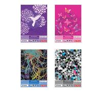 Herlitz Bloc à dessin A3 de 25 feuilles, 5 pièces avec 4 motifs assortis, blanc