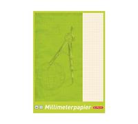 herlitz Bloc de papier millimétré DIN A4, 80 g/qm, 25 feuilles