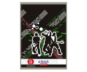 Herlitz Bloc-notes 10354991 écolier X. book, Cahier pour Ecrire, DIN A4, linéature 26quadrillé