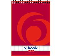 Herlitz bloc-notes à spirales x.book DIN A7 50 feuilles quadrillées