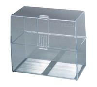 Herlitz Boîte à fiches A6 vide transparent pour 300 cartes