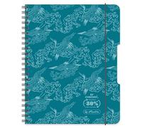 Herlitz® Brulion Spirale B5 80 feuilles à carreaux | Cahier Scolaire | Carnet de notes d'études | Cahier d'écriture pour élève | Cahier d'apprentissage de la calligraphie | ECO PP COLORS Turquoise