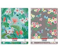 Herlitz Cahier à spirale A4 Ladylike 80 feuilles l/R 2 motifs assortis