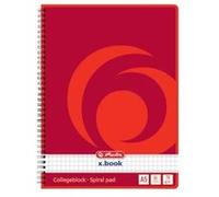 Cahier A5 - HERLITZ - 297531 - 80 feuilles quadrillées - Papier 70 g/m² - Reliure spirale