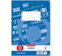 herlitz Cahier de vocabulaire x.book, DIN A5, 2 colonnes, 32 feuilles