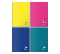 Herlitz® Cahier d'exercices A5 quadrillé 60 feuilles ECO PP Couverture souple Brulion Carnet de croquis pour écriture, calligraphie, école, étude, étudiants, couleurs universelles