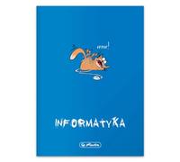 Herlitz® Cahier scolaire informatique A5 60 feuilles à carreaux 70g | Carnet de notes d'études | Cahier d'écriture pour élève | Calligraphie pour apprendre | ECO PP