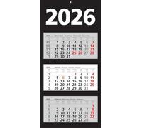 Herlitz Calendrier mural 2026 avec indicateur de jour (1 pièce, 3 mois)