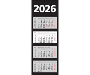 Herlitz Calendrier mural 2026 avec indicateur de jour (1 pièce, 4 mois)