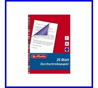 Herlitz Papier carbone 10303717 – Lot de 25 A4 pour écriture à la main – Bleu (Import Allemagne)