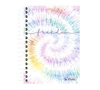 herlitz Carnet à spirales New Batik "Freedom" 140 x 100 mm quadrillé 200 feuilles