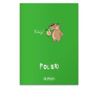 Herlitz® Carnet de notes pour polonais A5 60 feuilles lignées 70g | Carnet de notes d'études | Cahier d'écriture pour élève | Calligraphie pour études | ECO PP