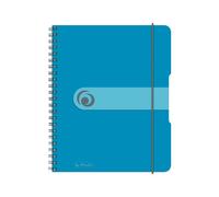 Herlitz Carnet de poche à spirales Bleu transparent Format A5 80 pages