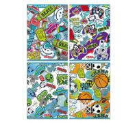 Herlitz® Carnet d'école A4 32 feuilles à carreaux 70g | Carnet de notes d'études | Cahier d'écriture pour élève | Apprentissage de la calligraphie | Motif au choix | Graffiti pour enfants, mélange de
