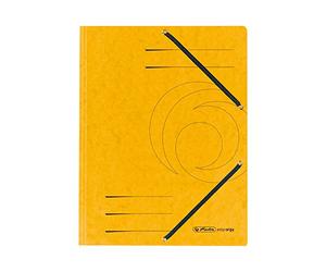 Herlitz Chemise cartonnée avec Rabat élastique Jaune
