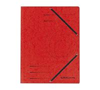Herlitz - chemise à élastiques, format a4, carton -colorspan, rouge, 3 rabats, élastique 10843902