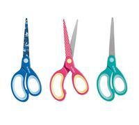 Herlitz Ciseaux de loisirs créatifs – Acier/Plastique, pointus, 132 mm, couleurs assorties