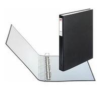 Herlitz 5304134 Classeur à 4 Anneaux couverture cartonnée format A4 diamètre 14 mm Noir