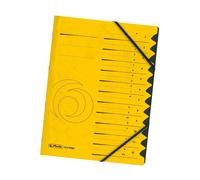 Herlitz Classeur à levier easyorga A4 carton 12 compartiments jaune