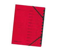 Herlitz Classeur à levier easyorga A4 carton 12 compartiments rouge