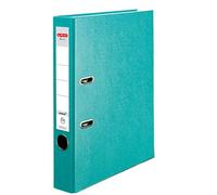 Herlitz® Classeur Q.file | Dos de 5 cm | Enduit de Film PP | Organisateur de bureau pour documents A4 | Étiquette de remplacement | Mécanisme à levier avec barre de pression | Peut contenir 350