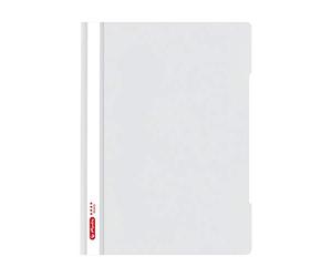 Herlitz Classeur rapide A4 - Qualité - Film polypropylène transparent - Avec bandes d'étiquetage - Gris