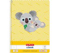 herlitz Collegeblock "Cute Animals Koala" DIN A4 ligné avec 2 marges 80 feuilles