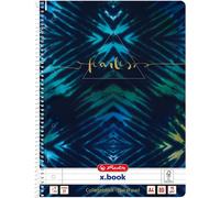 herlitz Collegeblock New Batik "Fearless" DIN A4 ligné avec 2 marges 80 feuilles