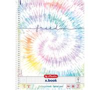 herlitz Collegeblock New Batik "Freedom" DIN A4 quadrillé avec 2 marges 80 feuilles