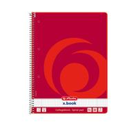 herlitz Collegeblock x.book, DIN A4, 80 feuilles, quadrillé