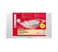 Herlitz Couvre-livre Easy Cover – 5 pièces – Sachet en polyéthylène