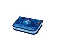 Herlitz Trousse d'écolier Dolphin Ride - 2 rabats, 31 pièces, organiseur, Bleu marine