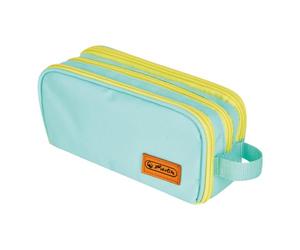 Herlitz Double paresseuse Unie Menthe/Jaune, 1 pièce, Menthe/Jaune, Kindergepäck, Étui d'écriture