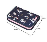 Herlitz Dreamy Unicorn Trousse d'écolier 19 pièces Noir
