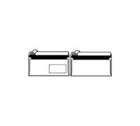Herlitz 10419307 Lot de 25 Enveloppes d'expédition Blanc, 220 x 110 mm [DIN lang]