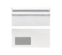 Herlitz Enveloppe DIN long avec fenêtre blanc autocollant 25 enveloppes