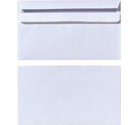 Herlitz Enveloppe DIN long sans fenêtre blanc autocollant 100 enveloppes