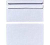 Herlitz Enveloppe DIN long sans fenêtre blanc autocollant 25 enveloppes