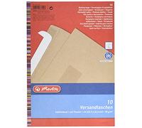 Herlitz Pochettes d'expédition C4 auto-adhésives brun avec fenêtre kraft recyclé 90 g/m² 15,9 g