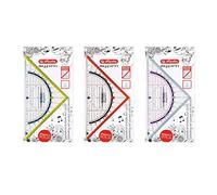 Herlitz Equerre My.Pen 16cm avec Poignée - Triangles (45° triangle, Plastique, Multicolore, Transparent, 16 cm, 1 pièce(s), 95 mm)