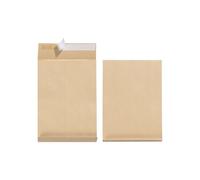 herlitz Faltenversandtasche B4, haftklebend, braun ohne Fenster, Natron-Recycling/Kraftpapier, 130 g/qm, - 1 Stück (11290020)