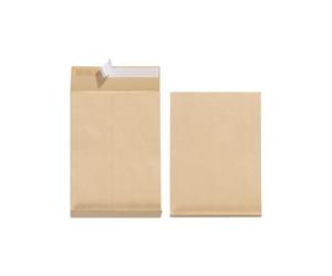 herlitz Faltenversandtasche B4, haftklebend, braun ohne Fenster, Natron-Recycling/Kraftpapier, 130 g/qm, - 1 Stück (11290020)